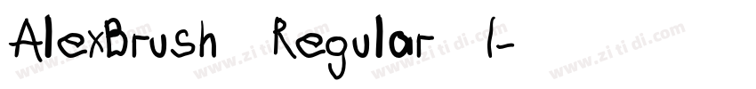 AlexBrush Regular 1字体转换